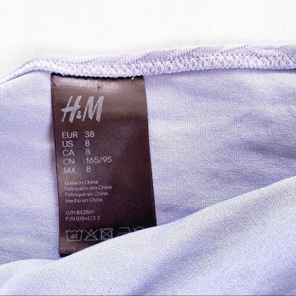 H&M side tie blue patterned bikini bottom sz 8 - Picture 3 of 4